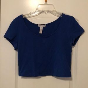 Blue crop top